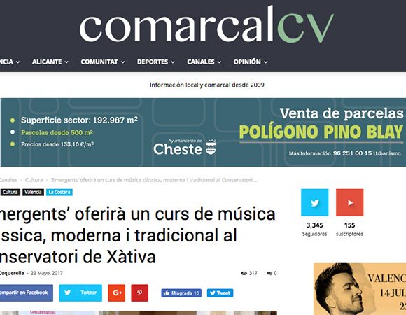 Notícia d’Emergents a Comarcal CV