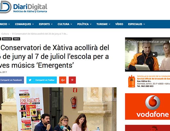 La roda de premsa al Diari Digital