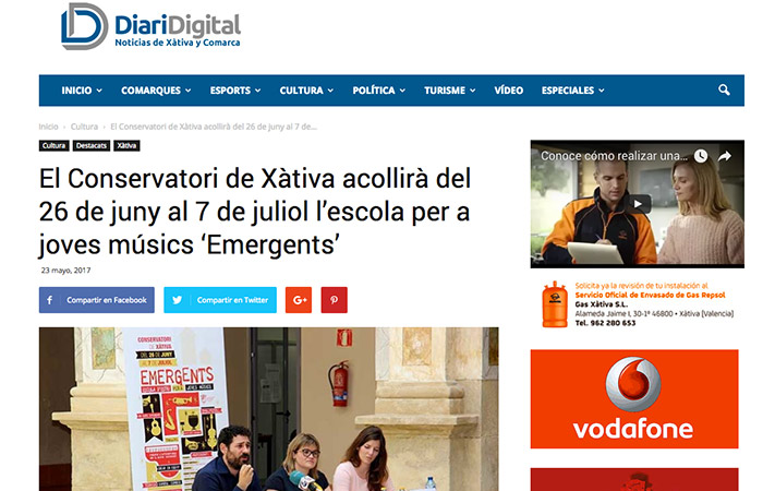 La roda de premsa al Diari Digital